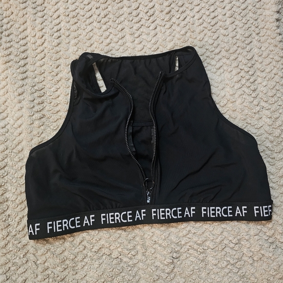 Active Torrid Black Fierce AF Sports Bar Size 3x With Zipper - Picture 1 of 6